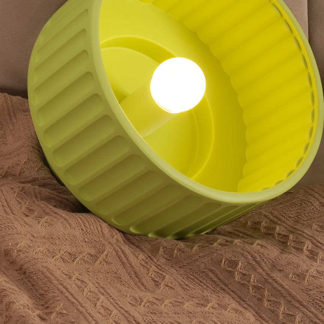 Modern Fluted Ceramic Semi-Flush Ceiling Light – Tiered Drum Fixture