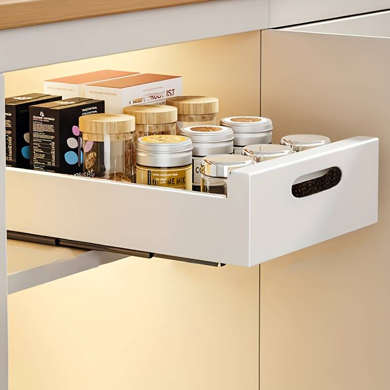 Caldwell Slide Storage Organizer – Pull Out Under Sink Cabinet Kitchen Pantry Drawer Bathroom Adjustable Rack