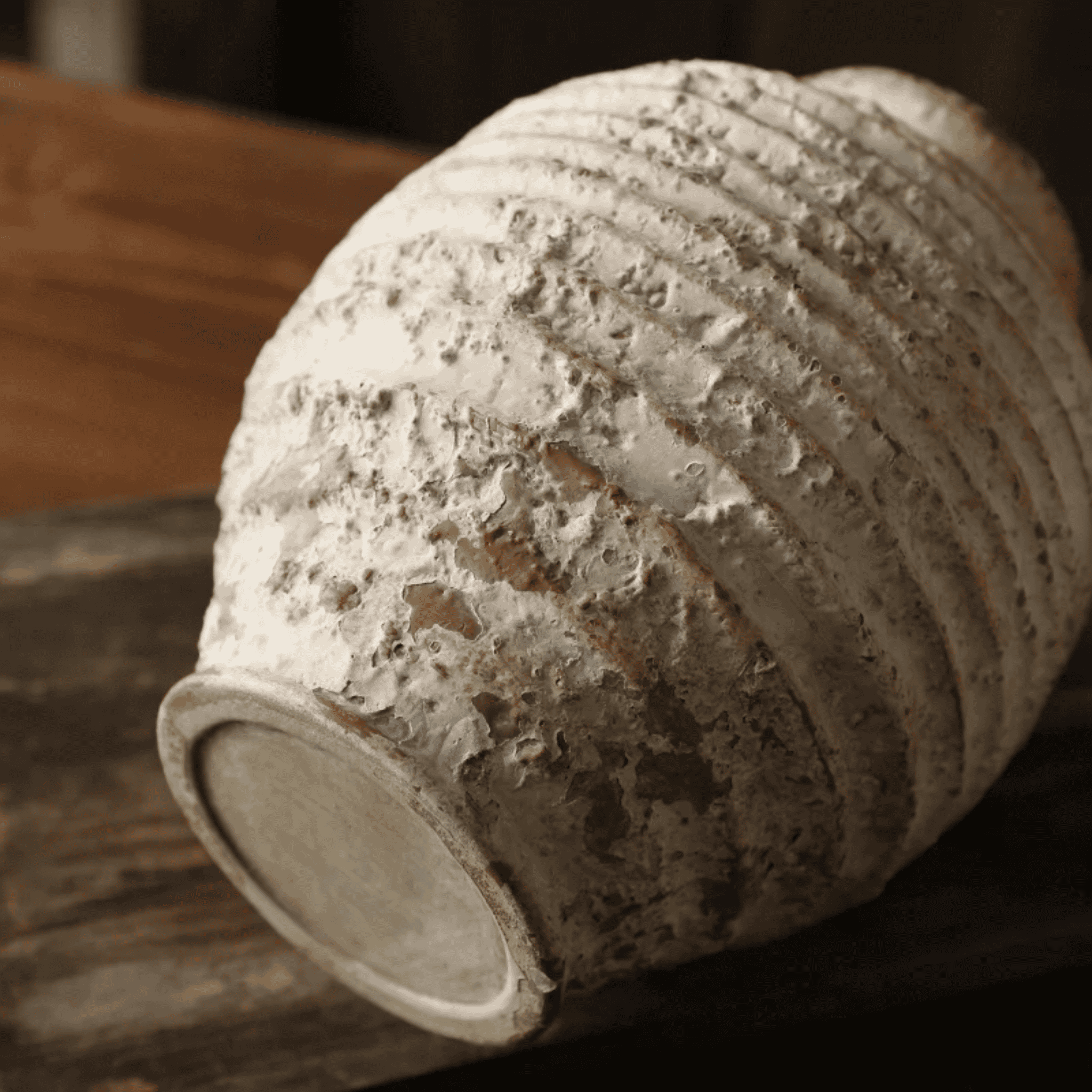 Cordova Coil Ceramic Vase – Textured Decorative Vase Living Room Bedroom Neutral Home Decor Centerpiece