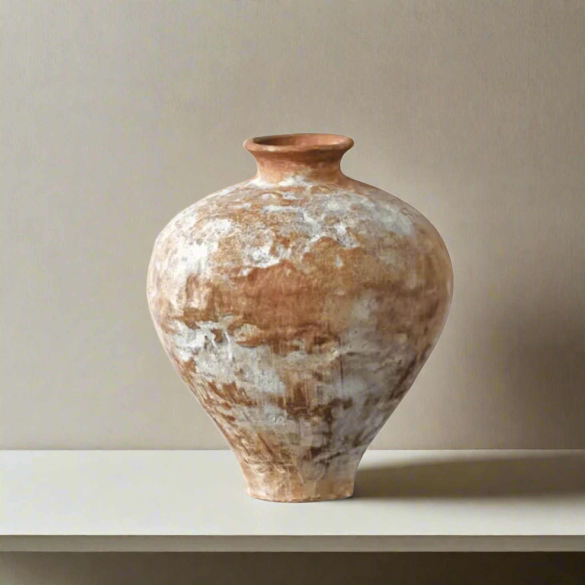 Kishan Ceramic Vase – Rustic Decorative Table Living Room Handcrafted Distressed Finish Home Decor