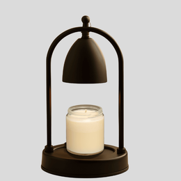 Belvano Candle Warmer Lamp – Matte Black Metal Table Lamp Bedroom Living Room Decorative Lighting