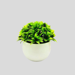 Fernwick Potted Faux Plant – Artificial Boxwood Bonsai Decorative Greenery Office Desk Living Room