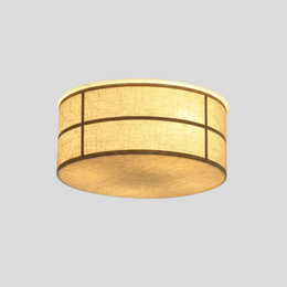 Belcrest Flush Mount Ceiling Light – Drum Fabric Ceiling Light Living Room Bedroom Decorative Lighting
