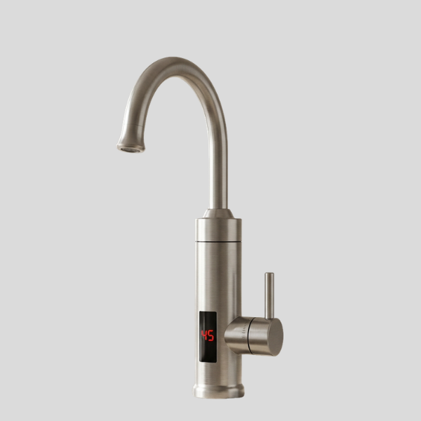 Thermax Instant Hot Water Dispenser – Electric Kitchen Faucet Digital Temperature Display Brushed Nickel