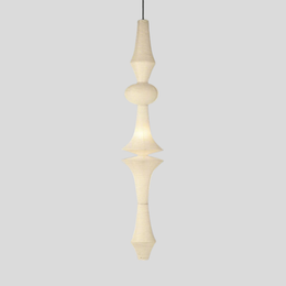 Torian Spire Pendant Light – Modern White Sculptural Hanging Ceiling Fixture Dining Room Bedroom