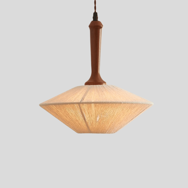 Dralux Woven Pendant Light – Rattan Hanging Light Fixture Ceiling Dining Room Kitchen Island Bedroom Decorative Lighting