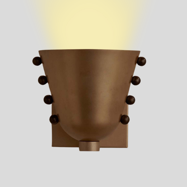 Boltrix Wall Sconce – Brushed Copper Metal Decorative Lighting Fixture Living Room Bedroom Hallway