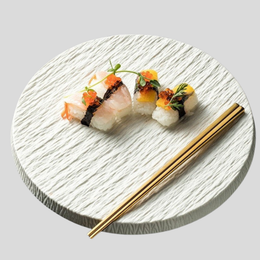 Kairaku Round Dinner Plate – Porcelain Matte Stone Finish Textured Serving Dinnerware 10.5 Inch Modern Kitchen