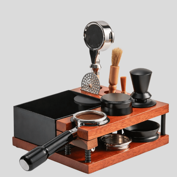 Baristone Organizer Station – Coffee Espresso Tool Holder Wood Barista Accessories Storage Rack