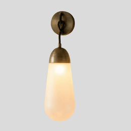 Gondara Teardrop Wall Sconce – Modern Frosted Glass Wall Light Bedroom Living Room Decorative Lighting