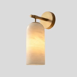 Colvera Cylinder Wall Sconce – Modern Frosted Glass Brass Wall Light Bedroom Living Room Decorative Lighting