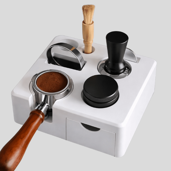Quadro Espresso Organizer Station – Barista Tool Holder Tamper Tamp Stand Coffee Accessory Storage