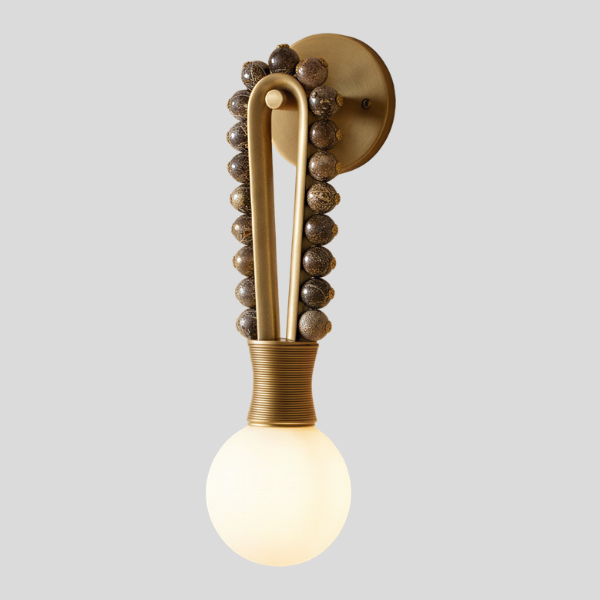 Perrino Sphere Wall Sconce – Modern Decorative Lighting Bedroom Living Room Brass Globe