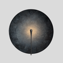 Eclipsen Disc Wall Sconce – LED Modern Decorative Lighting Black Round Textured Living Room Bedroom