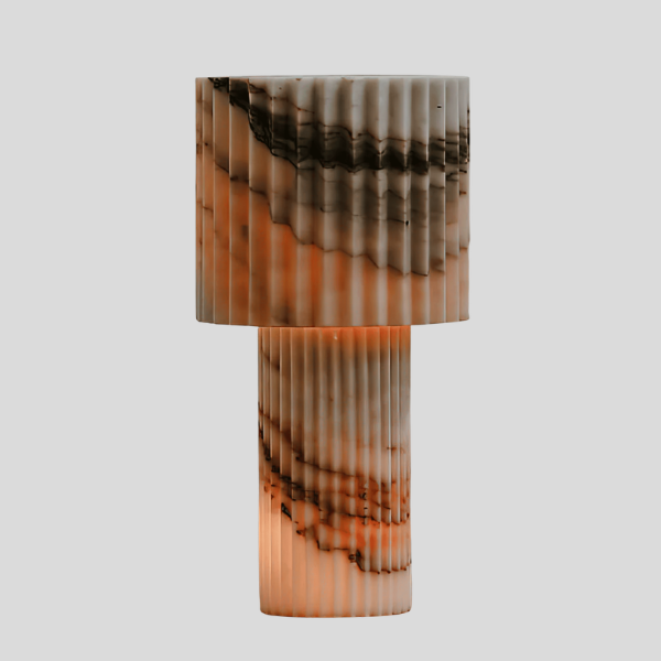 Caldera Marble Table Lamp – Decorative Lighting Living Room Bedroom Sculptural Modern Stone Veined