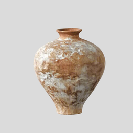 Terrano Ceramic Vase – Rustic Distressed Decorative Table Centerpiece Living Room Bedroom Entryway