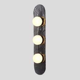 Glacien Triple Wall Sconce – Textured Glass Vanity Light Bathroom Bedroom Modern Decorative Lighting
