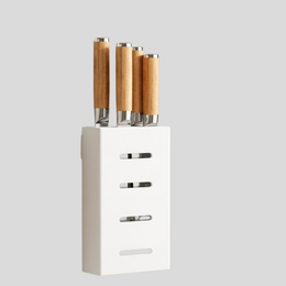 Vertix Knife Block Organizer – Wall Mounted Kitchen Knife Holder Storage Rack Adhesive Stainless Steel