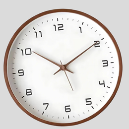 Copperlyn Round Wall Clock – Modern Minimalist Rose Gold Metal Frame White Face Silent Sweep
