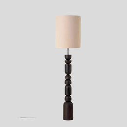 Kolven Sculptural Floor Lamp – Modern Black Wood Living Room Bedroom Decorative Lighting Tall