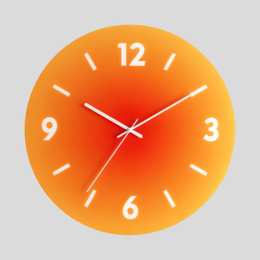 Solstice Glow Wall Clock – Modern Round Orange Gradient Silent Living Room Bedroom Decorative Wall Decor
