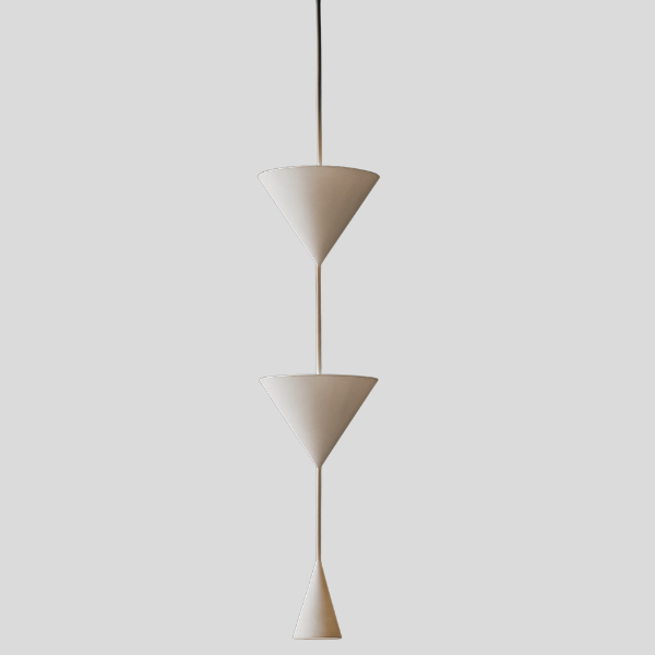 Triven Pendant Light – Modern White Cone 3-Light Hanging Fixture Dining Room Kitchen Island Decorative Lighting