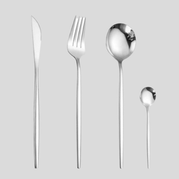 Silkline Flatware Set – Stainless Steel Mirror Finish Silverware Reusable Kitchen Utensils Dining