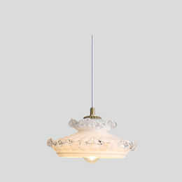 Kirasol Pagoda Pendant Light – Glass Asian Inspired Decorative Lighting Ceiling Dining Room