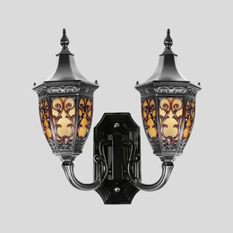 Florave Double Head Outdoor Wall Sconce – Vintage Decorative Lighting Fixture Waterproof Patio Exterior