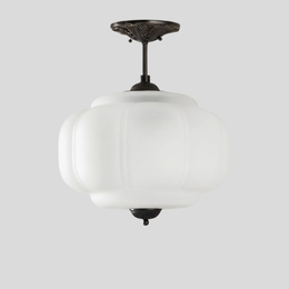 Nimbra Cloud Semi-Flush Ceiling Light – White Glass Pendant Decorative Lighting Fixture Kitchen Bedroom