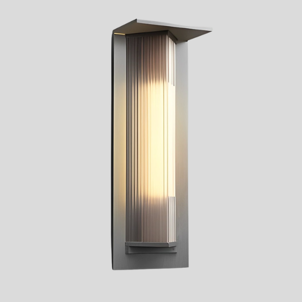 Stratum Ridge Wall Sconce – LED Outdoor Modern Waterproof Patio Porch Entryway Decorative Lighting Fixture
