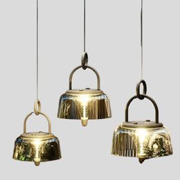Caldwell Loop Pendant Light – Glass Dome Decorative Lighting Outdoor Patio Dining Kitchen Island