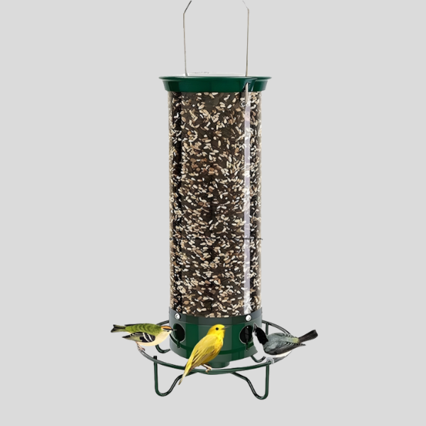 Verdano Tube Bird Feeder – Hanging Wild Bird Seed Feeder Outdoor Garden Backyard Large Capacity Metal