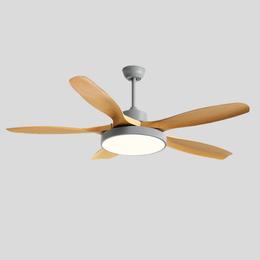 Bryndel Ceiling Fan – Modern Wood Blade Ceiling Fan Light Living Room Bedroom LED Integrated Remote Control