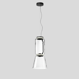 Noctis Dual Pendant Light – Modern Clear Glass Chandelier Dining Room Kitchen Island Ceiling Fixture