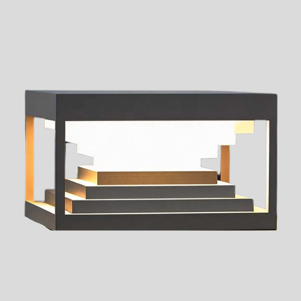 Stratum Outdoor Post Light – LED Black Metal Decorative Pathway Landscape Lighting Fixture Modern