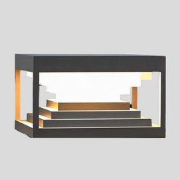 Stratum Outdoor Post Light – LED Black Metal Decorative Pathway Landscape Lighting Fixture Modern