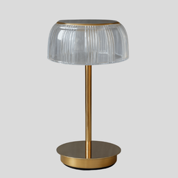 Stratum Glass Table Lamp – LED Rechargeable Decorative Lighting Living Room Bedroom Desk Accent
