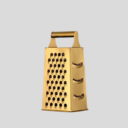 Luxen Gold Kitchen Grater – Stainless Steel Handheld Box Grater Shredder Kitchen Tool Decorative