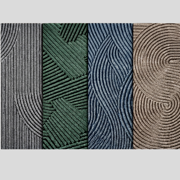 Stralen Geometric Door Mat – Modern Textured Entry Rug Indoor Outdoor Non-Slip Decorative Home Entryway