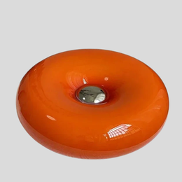 Velaro Donut Table Lamp – Modern Orange Glossy Decorative Lighting Living Room Bedroom