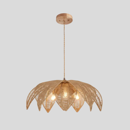 Petara Lotus Pendant Light – Gold Metal Leaf Ceiling Chandelier Living Room Bedroom Decorative Lighting