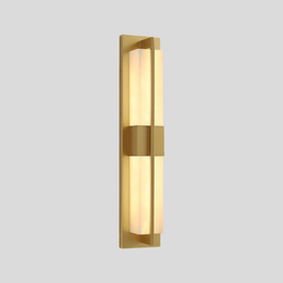 Caldera Outdoor Wall Sconce – LED Waterproof Modern Patio Entryway Exterior Wall Light Brass Gold Finish