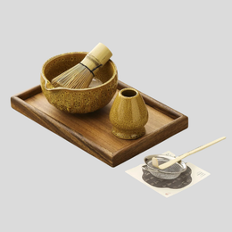 HanaKō Matcha Ceremony Set – 5-Piece Traditional Japanese Tea Kit Bamboo Whisk Bowl Strainer Scoop