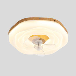 Ripley Wave Ceiling Fan Light – LED Flush Mount Modern Bedroom Living Room Lighting Fixture