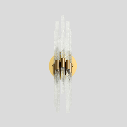 Glacien Wall Sconce – Modern Glass Rod Wall Light Fixture Gold Brass Decorative Lighting Bedroom Living Room