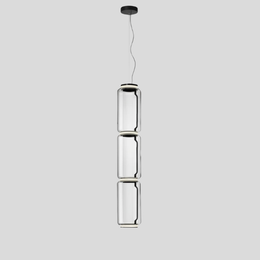 Triluxe Glass Pendant Light – Modern Cylinder Pendant Lighting Fixture Kitchen Island Dining Room