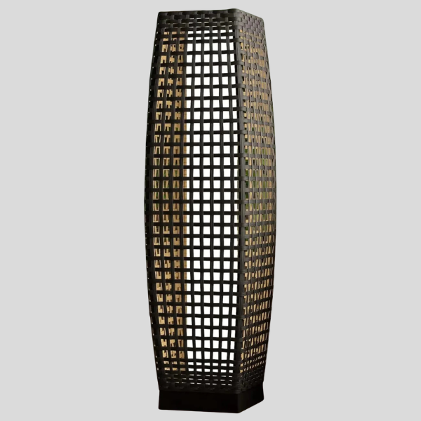 Lattico Floor Lamp – Outdoor Rattan Woven LED Decorative Lighting Living Room Bedroom Patio