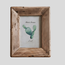 Barnwell Rustic Photo Frame – Reclaimed Wood Picture Frame 5x7 Farmhouse Tabletop Desktop Display