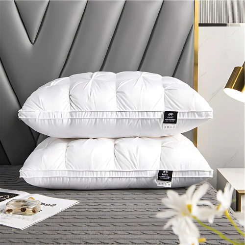 Celestria Cloud Bed Pillow – Premium Goose Down Luxury Hotel Sleep Pillow Bedroom